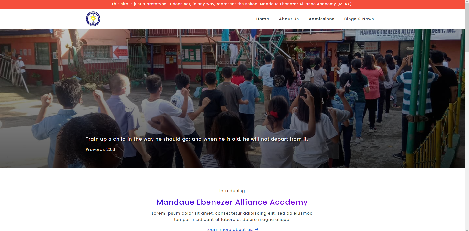 School Landing Page thumbnail